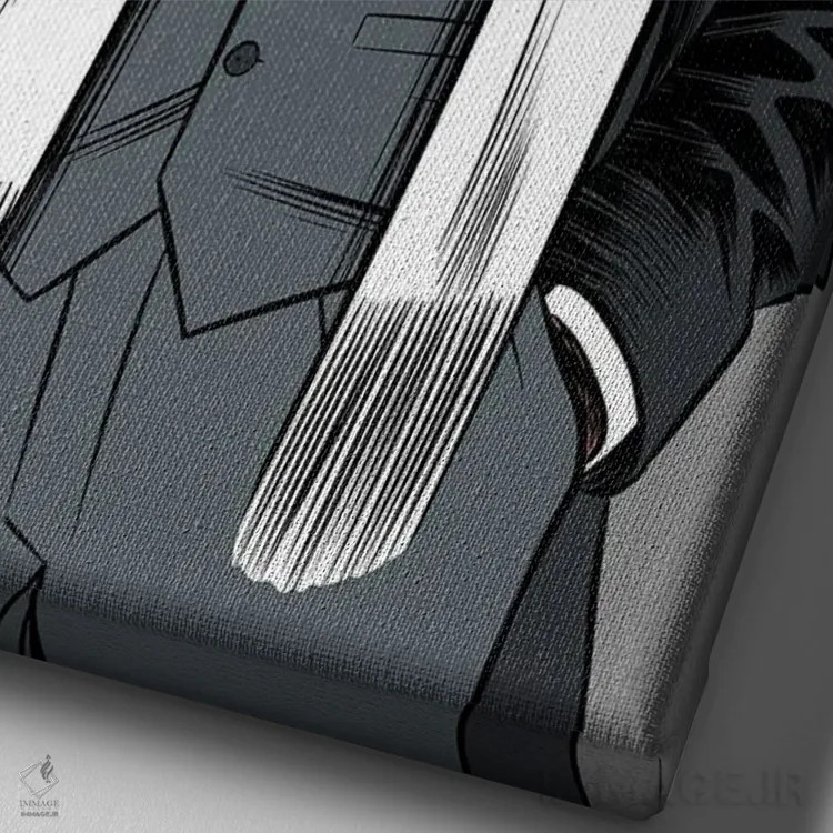 تابلو خرس گنگستر اثر آلبرتو پرز - نمای نزدیک بافت بوم