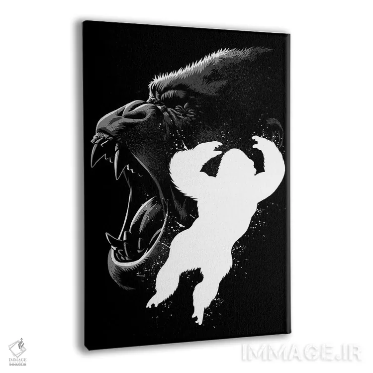تابلو کونگ جوهری (گوریل نقاشیشده با جوهر) اثر آلبرتو پرز - نمای پرسپکتیو محصول