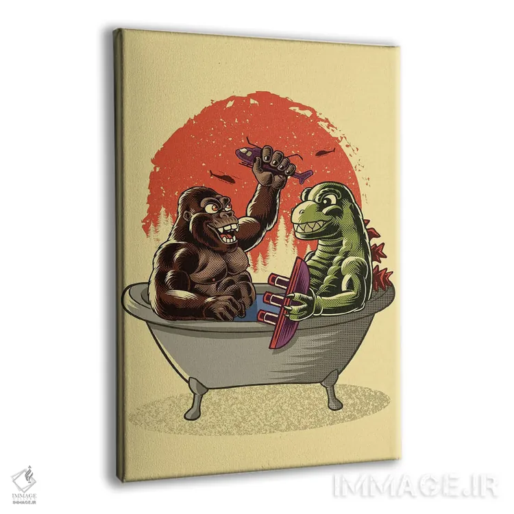 تابلو حمام هیولا (هیولایی که در حمام است) اثر آلبرتو پرز - نمای پرسپکتیو محصول