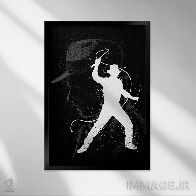 تابلو ماجراجویی نقاشیشده با جوهر اثر آلبرتو پرز - نمای قابدار مشکی