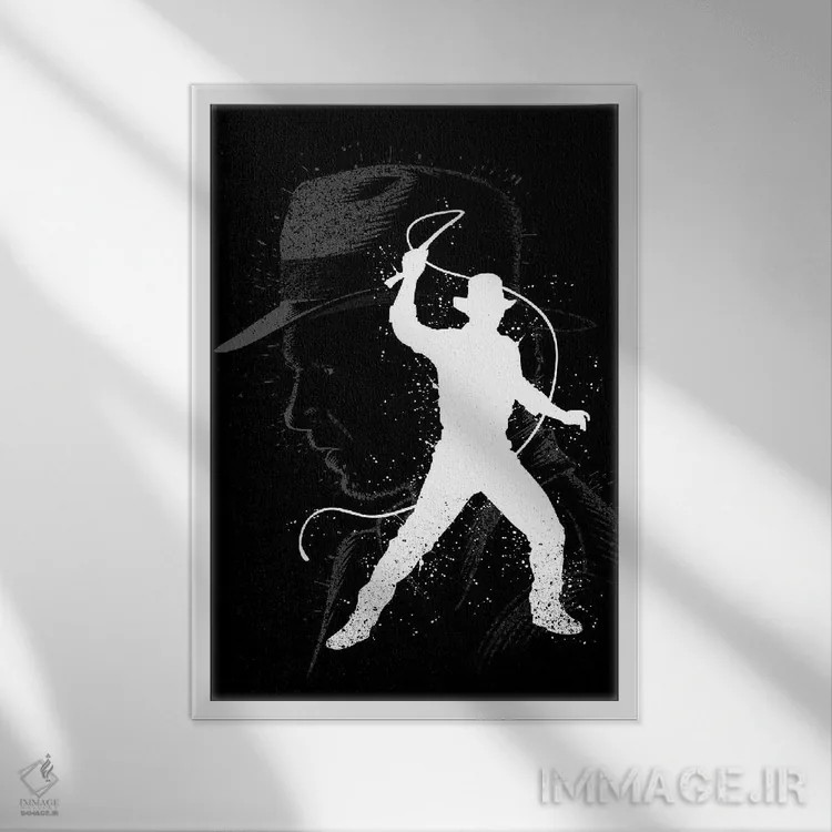 تابلو ماجراجویی نقاشیشده با جوهر اثر آلبرتو پرز - نمای قابدار سفید