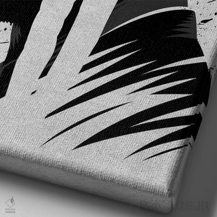 تابلو ویک جوهری اثر آلبرتو پرز - نمای نزدیک بافت بوم