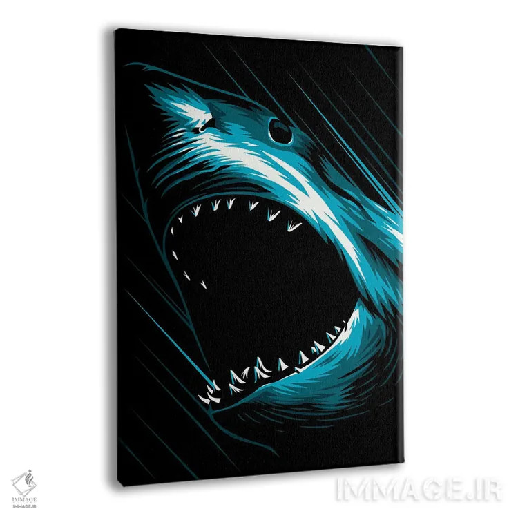 تابلو حمله کوسه اثر آلبرتو پرز - نمای پرسپکتیو محصول