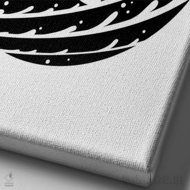 تابلو نهنگ قاتل دایرهای مینیمال اثر آلبرتو پرز - نمای نزدیک بافت بوم