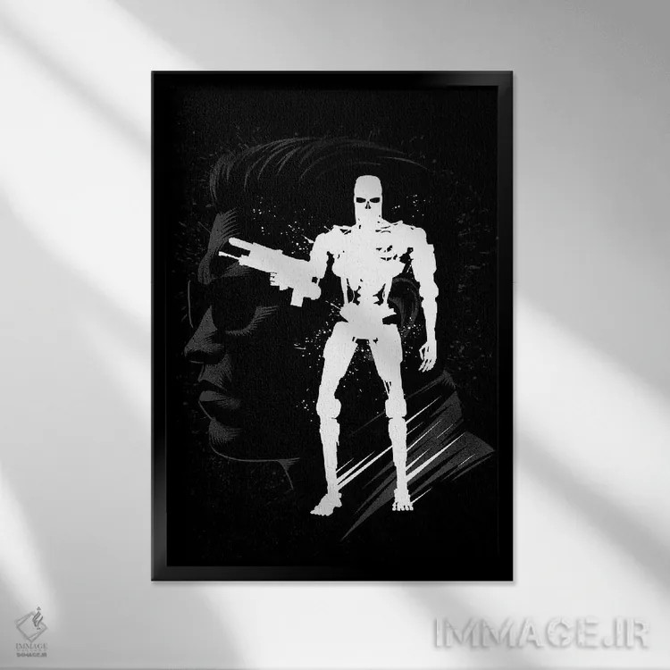 تابلو آیندهٔ ماشین نقاشیشده با جوهر اثر آلبرتو پرز - نمای قابدار مشکی