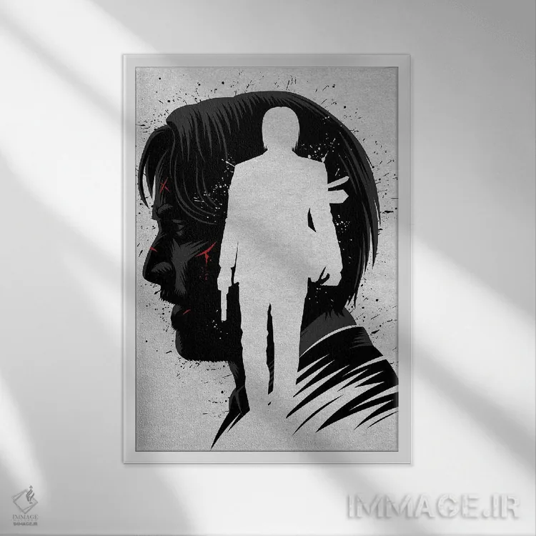 تابلو ویک جوهری اثر آلبرتو پرز - نمای قابدار سفید