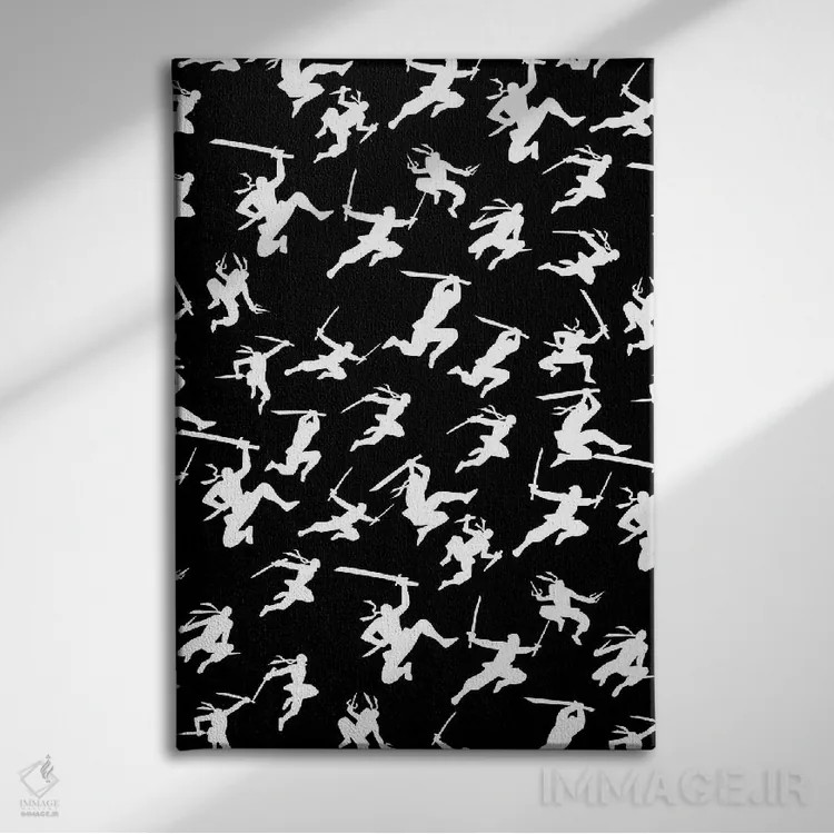 تابلو نینجاها اثر آلبرتو پرز - نمای روبهرو روی دیوار