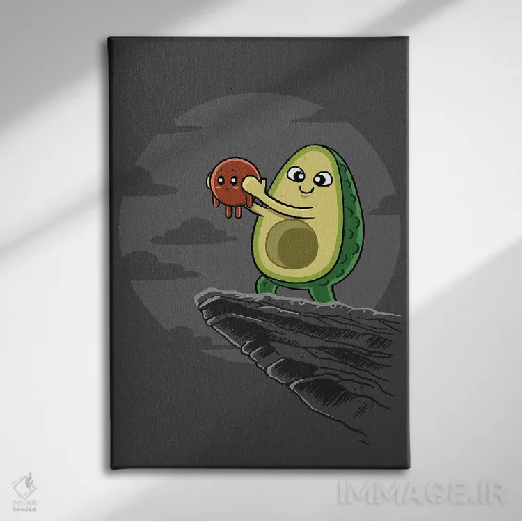تابلو پادشاه آووکادو اثر آلبرتو پرز - نمای روبهرو روی دیوار