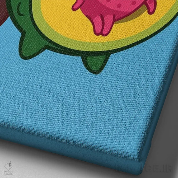 تابلو آووکادو و توتفرنگی اثر آلبرتو پرز - نمای نزدیک بافت بوم