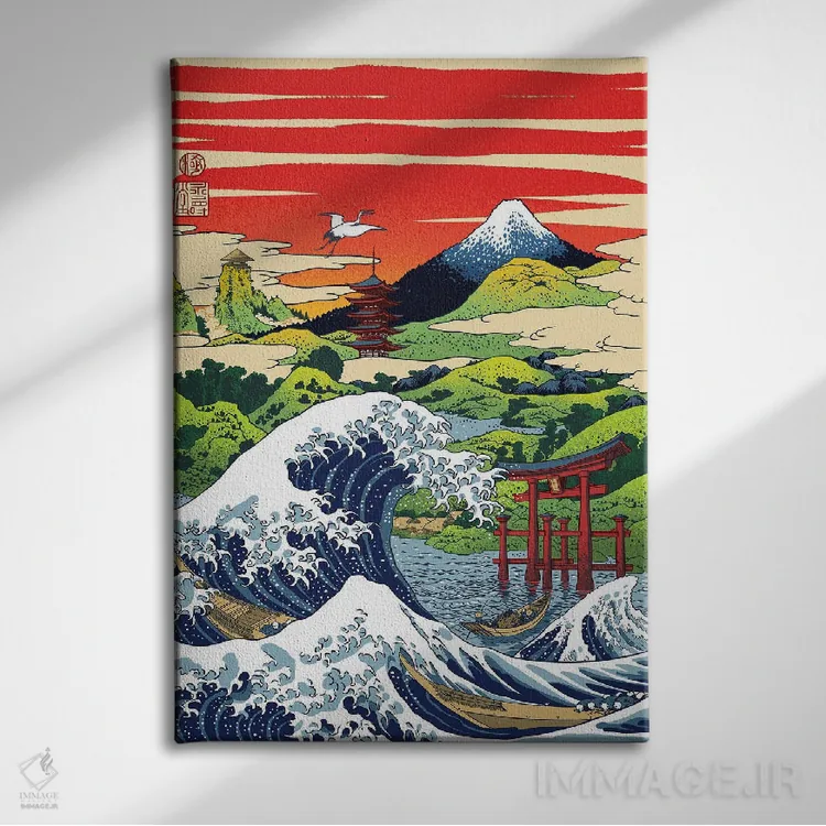 تابلو یادآوری خاطره در ژاپن اثر آلبرتو پرز - نمای روبهرو روی دیوار