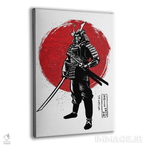 تابلو سامورایی با دو کاتانا (شمشیر ژاپنی) اثر آلبرتو پرز - نمای پرسپکتیو محصول