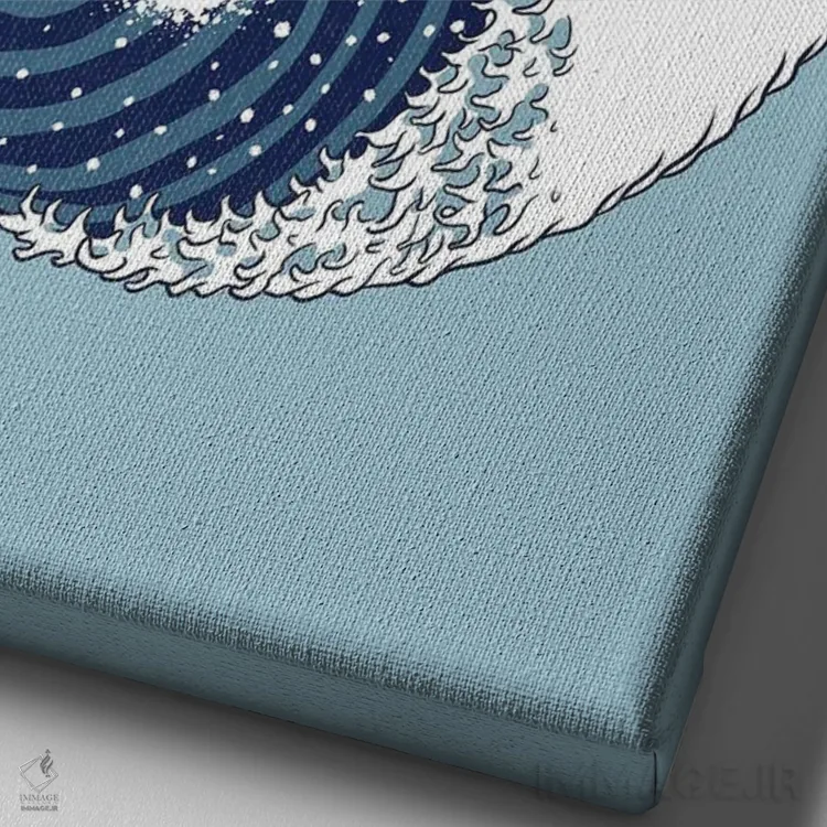 تابلو موج بزرگ یین و یانگ اثر آلبرتو پرز - نمای نزدیک بافت بوم