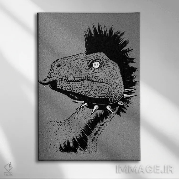 تابلو ولاسیرپتور تاجدار پانکی اثر آلبرتو پرز - نمای روبهرو روی دیوار