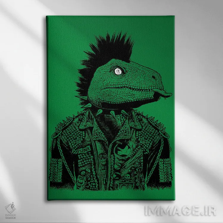 تابلو ولاسیرپتور موتورسوار پانکی اثر آلبرتو پرز - نمای روبهرو روی دیوار