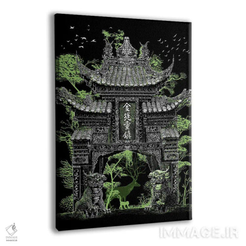تابلو دروازه معبد چینی اثر آلبرتو پرز - نمای پرسپکتیو محصول