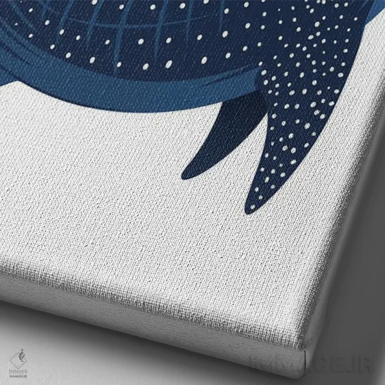 تابلو کوسهنهنگ در موج بزرگ ژاپنی اثر آلبرتو پرز - نمای نزدیک بافت بوم