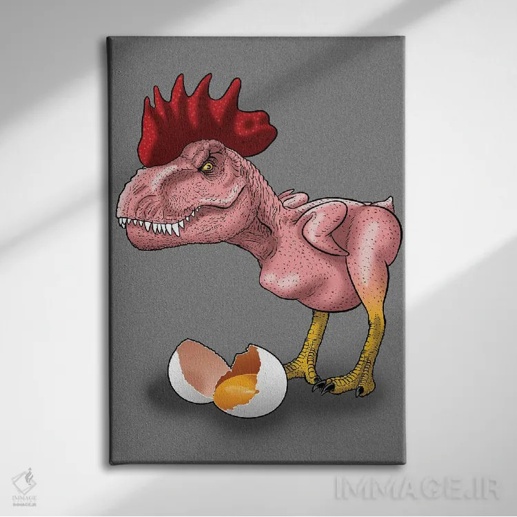 تابلو خروس رکس اثر آلبرتو پرز - نمای روبهرو روی دیوار