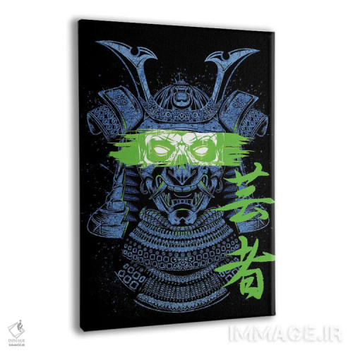 تابلو جنگجوی سامورایی خطخورده اثر آلبرتو پرز - نمای پرسپکتیو محصول