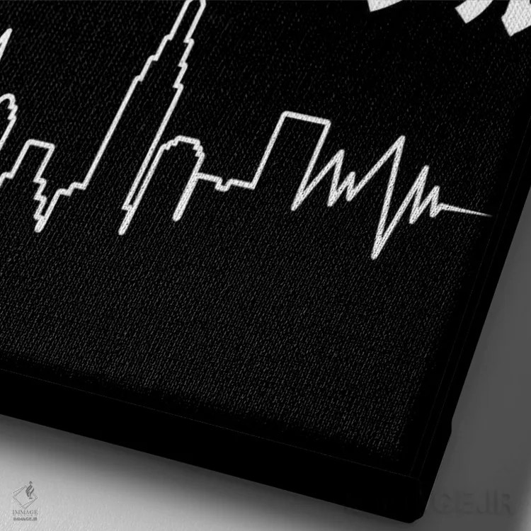 تابلو کانجی ژاپنی نیویورک سیتی اثر آلبرتو پرز - نمای نزدیک بافت بوم