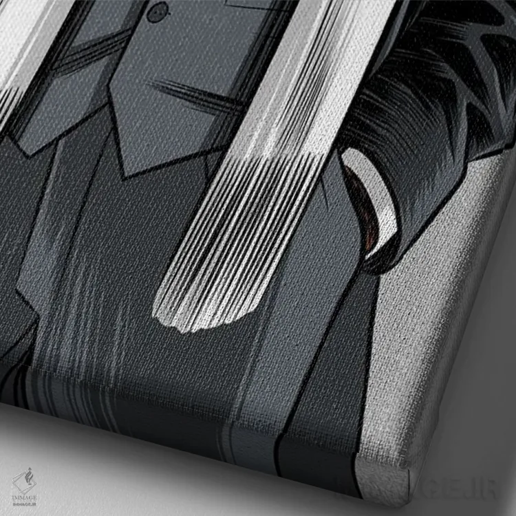 تابلو ببر گانگستر اثر آلبرتو پرز - نمای نزدیک بافت بوم