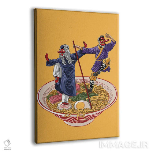 تابلو خدایان ژاپنی در رامن اثر آلبرتو پرز - نمای پرسپکتیو محصول