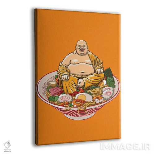 تابلو راهب چاق روی رامن اثر آلبرتو پرز - نمای پرسپکتیو محصول