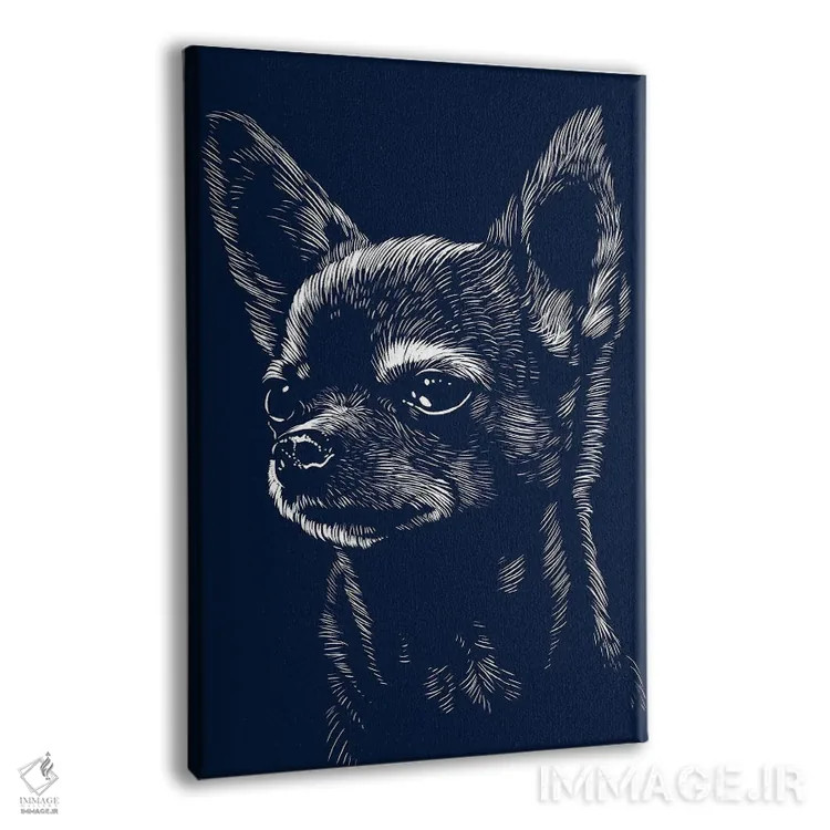 تابلو صورت سگ چیواوا اثر آلبرتو پرز - نمای پرسپکتیو محصول