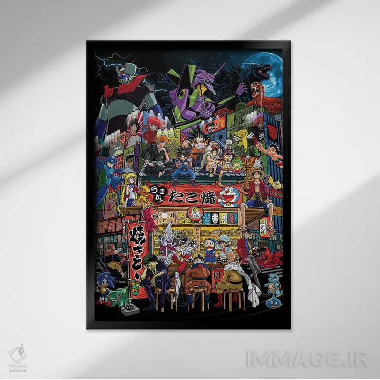 تابلو یک روز عادی در ژاپن اثر آلبرتو پرز - نمای قابدار مشکی