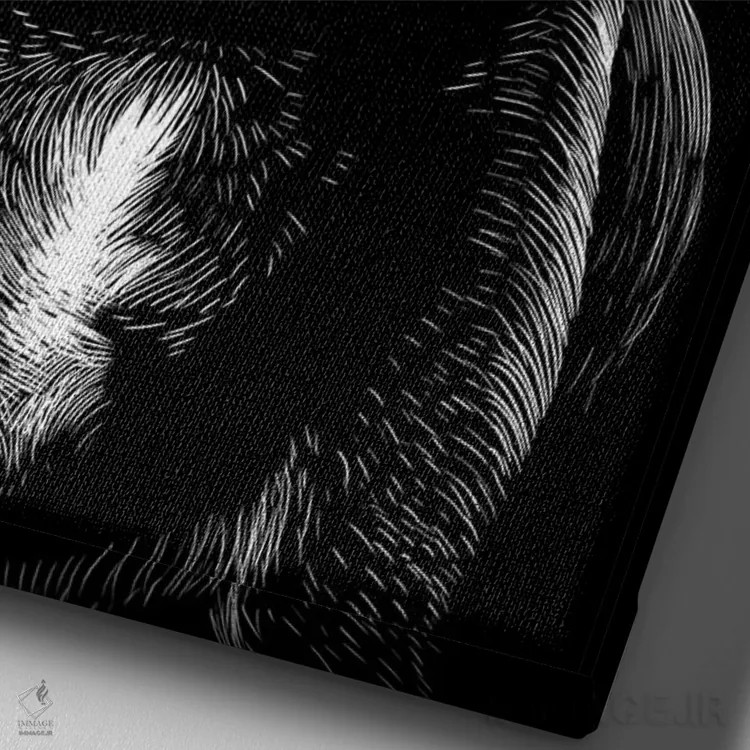 تابلو پاگ در سایهها اثر آلبرتو پرز - نمای نزدیک بافت بوم