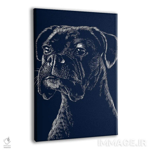 تابلو سگ باکسر خانگی اثر آلبرتو پرز - نمای پرسپکتیو محصول