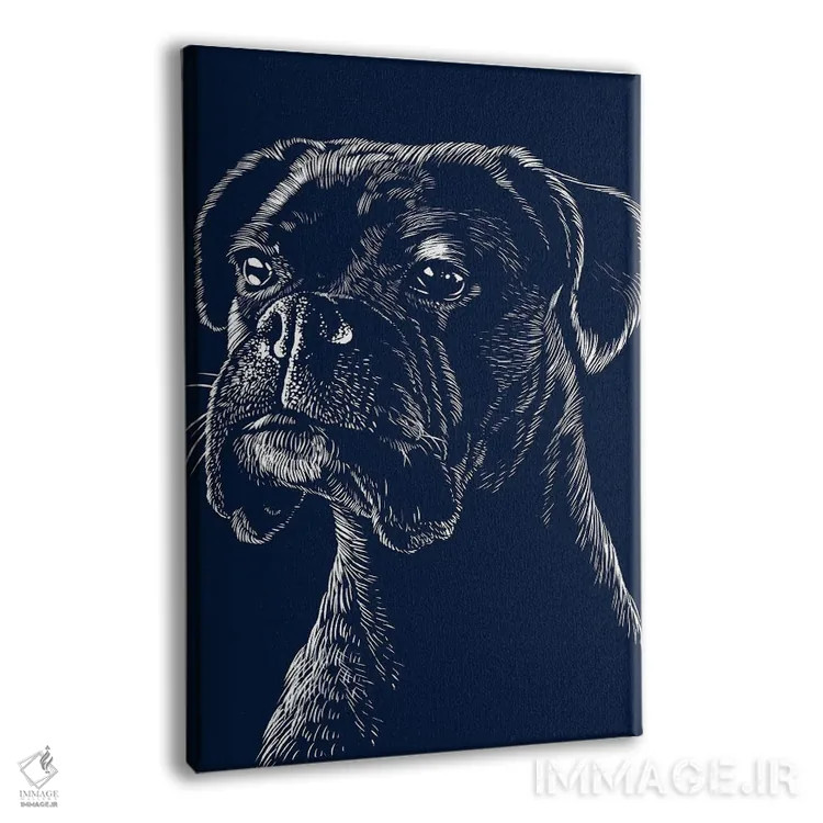 تابلو سگ باکسر خانگی اثر آلبرتو پرز - نمای پرسپکتیو محصول