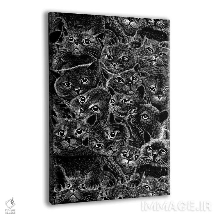تابلو گربههای دوستداشتنی اثر آلبرتو پرز - نمای پرسپکتیو محصول