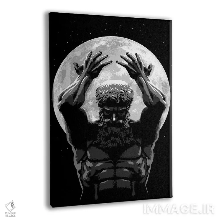 تابلو خدایی که ماه را در دست دارد اثر آلبرتو پرز - نمای پرسپکتیو محصول