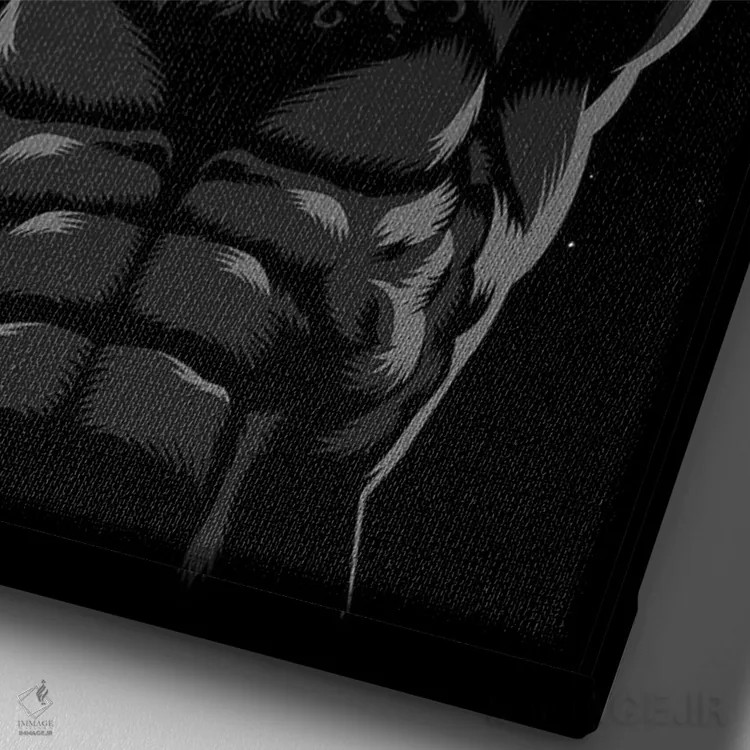 تابلو خدایی که ماه را در دست دارد اثر آلبرتو پرز - نمای نزدیک بافت بوم