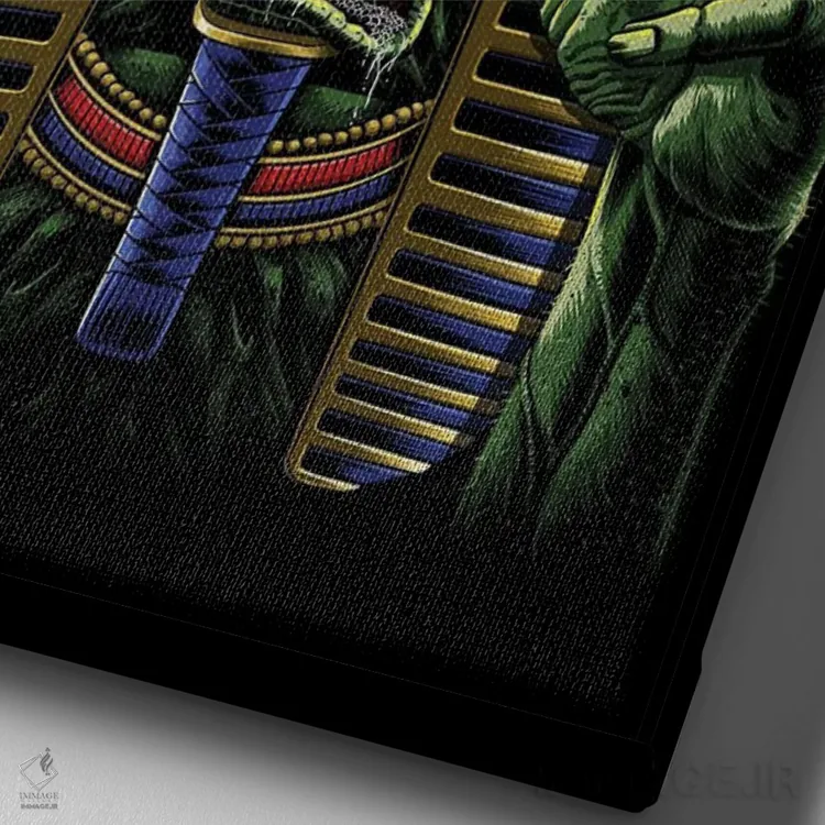 تابلو مامیا فرعون مصری زامبی اثر آلبرتو پرز - نمای نزدیک بافت بوم