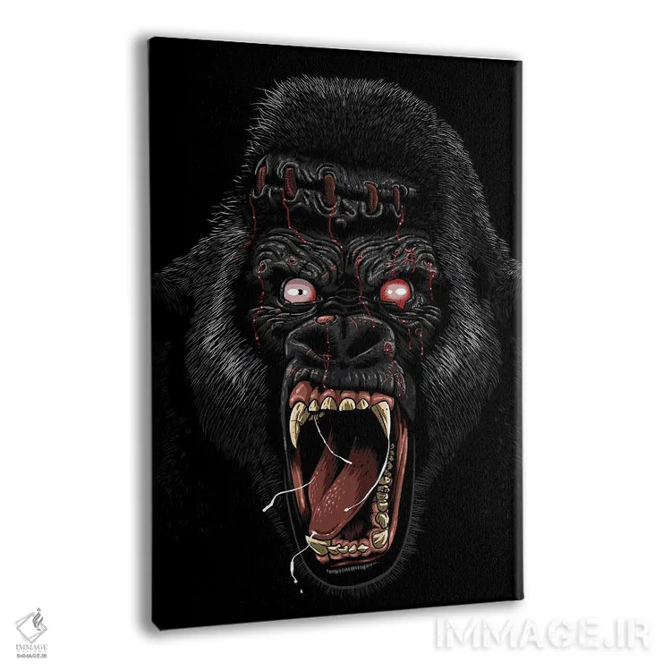 تابلو گوریل زامبی اثر آلبرتو پرز - نمای پرسپکتیو محصول