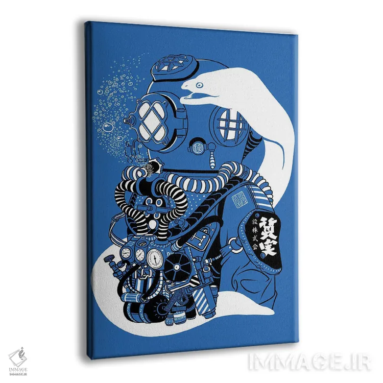 تابلو لباس غواصی استیمپانک اثر آلبرتو پرز - نمای پرسپکتیو محصول