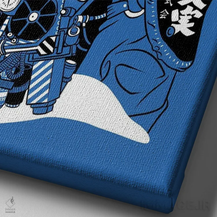 تابلو لباس غواصی استیمپانک اثر آلبرتو پرز - نمای نزدیک بافت بوم