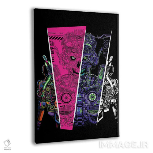 تابلو چندجهانی رباتها (دنیاهای موازی) اثر آلبرتو پرز - نمای پرسپکتیو محصول