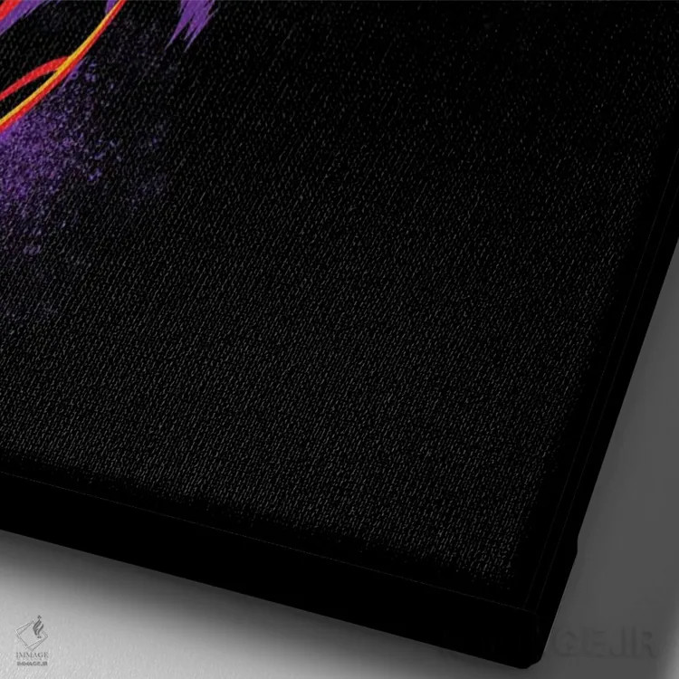 تابلو گوریل آتشگرفته اثر آلبرتو پرز - نمای نزدیک بافت بوم