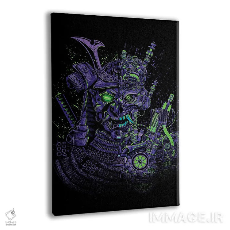 تابلو سامورایی رباتیک اثر آلبرتو پرز - نمای پرسپکتیو محصول