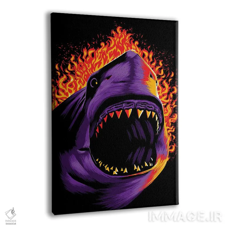 تابلو کوسه آتشین اثر آلبرتو پرز - نمای پرسپکتیو محصول