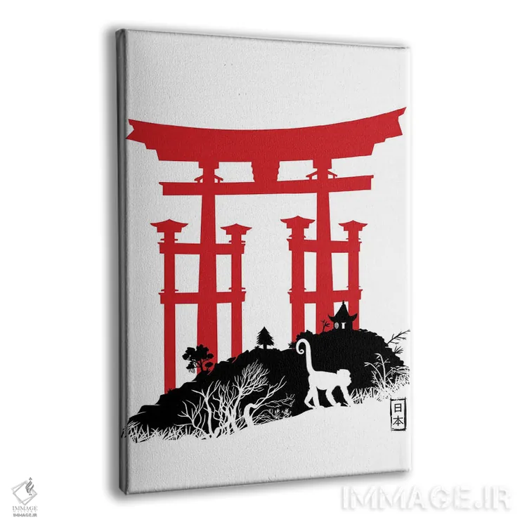 تابلو توری قرمز در ژاپن (دروازه سنتی) اثر آلبرتو پرز - نمای پرسپکتیو محصول