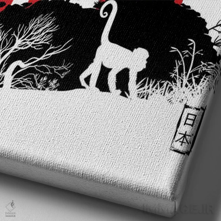 تابلو توری قرمز در ژاپن (دروازه سنتی) اثر آلبرتو پرز - نمای نزدیک بافت بوم