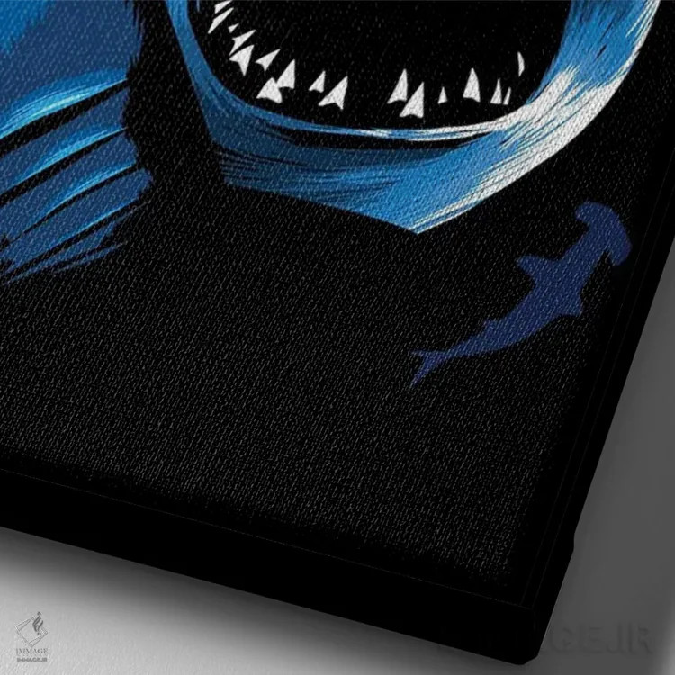 تابلو کوسهها اثر آلبرتو پرز - نمای نزدیک بافت بوم