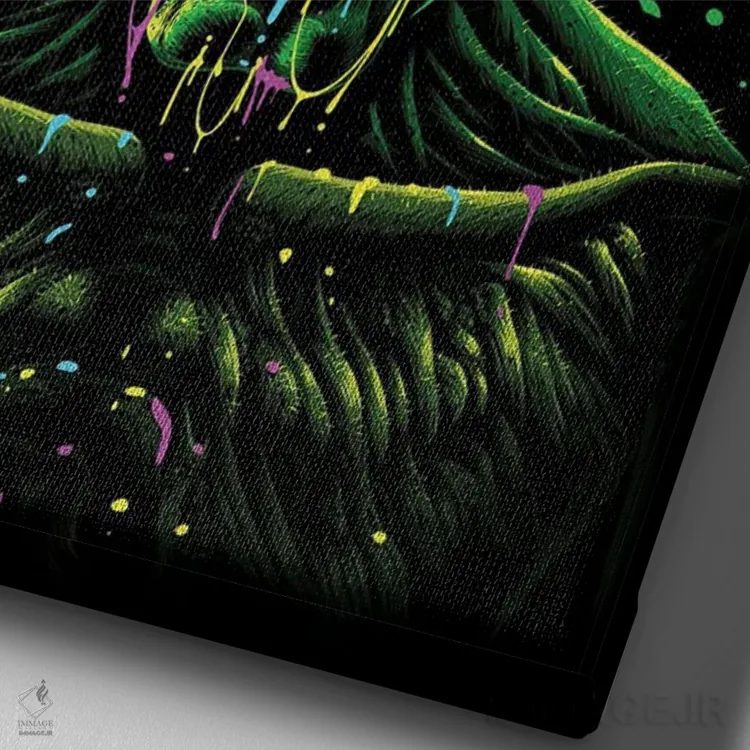 تابلو زامبی درون زامبی دیگر اثر آلبرتو پرز - نمای نزدیک بافت بوم