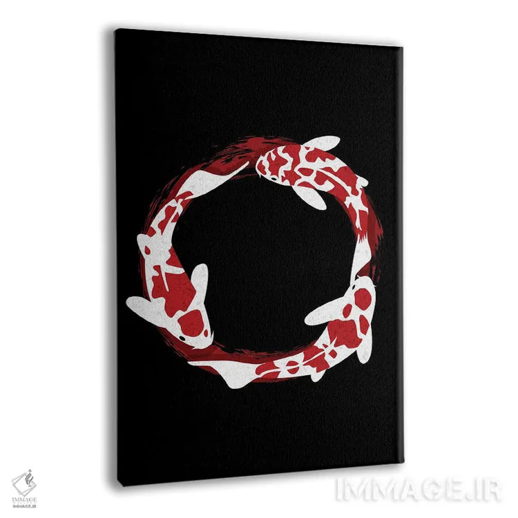 تابلو دایره ماهی کپور ذن اثر آلبرتو پرز - نمای پرسپکتیو محصول