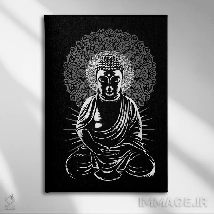 تابلو بودا در حال یوگا اثر آلبرتو پرز - نمای روبهرو روی دیوار