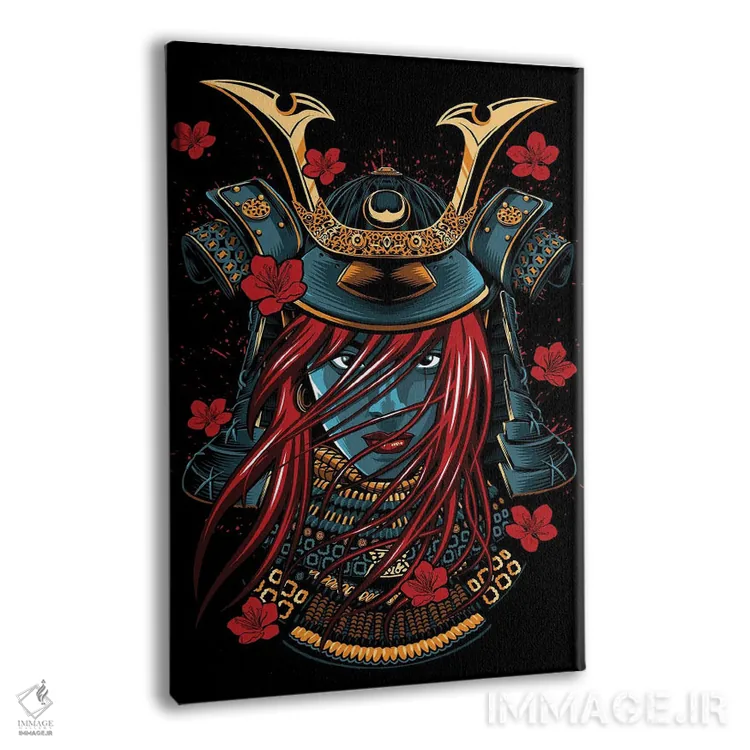 تابلو دختر سامورایی مو قرمز اثر آلبرتو پرز - نمای پرسپکتیو محصول