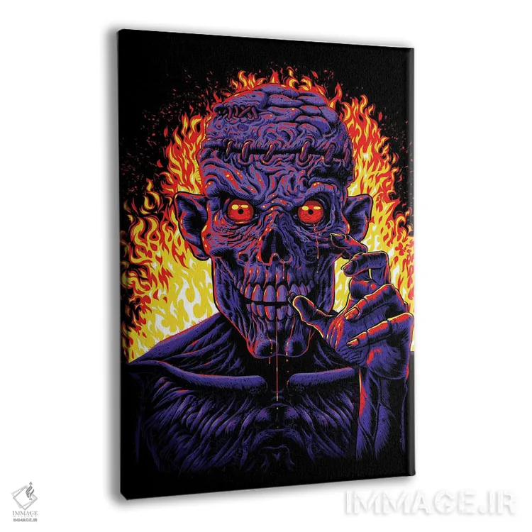 تابلو زامبی در آتش اثر آلبرتو پرز - نمای پرسپکتیو محصول